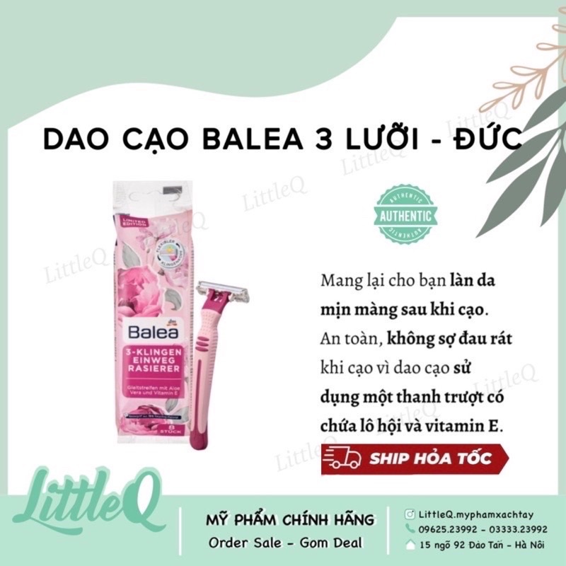 COMBO CẠO LÔNG CHO NỮ  BỌT + DAO + KEM SAU TẨY LÔNG CHO DA THƯỜNG VÀ DA NHẠY CẢM BALEA
