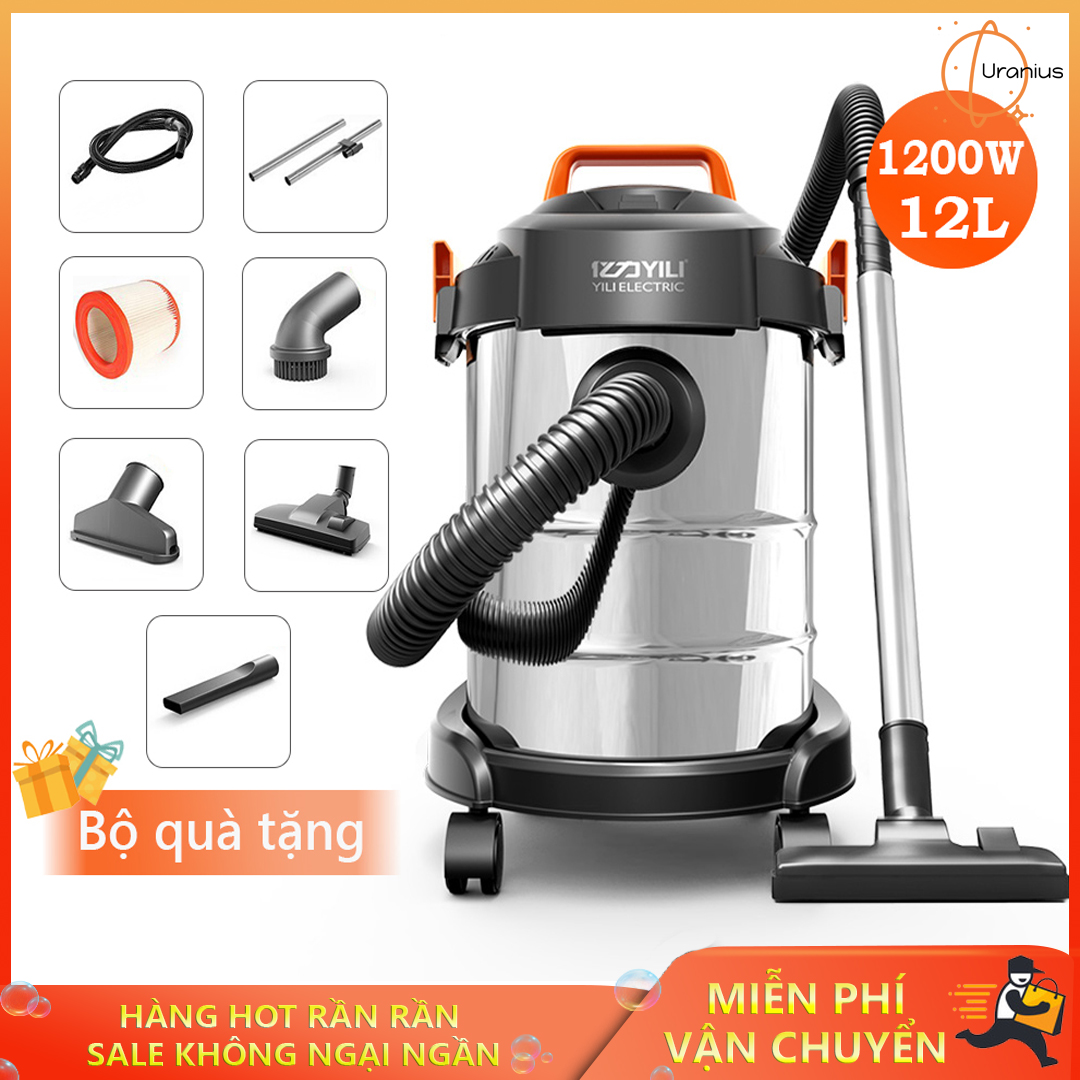 Máy hút bụi công nghiệp YILI ELICTRIC cao cấp với công suất lên tới 1200W, chứa được 12L nước