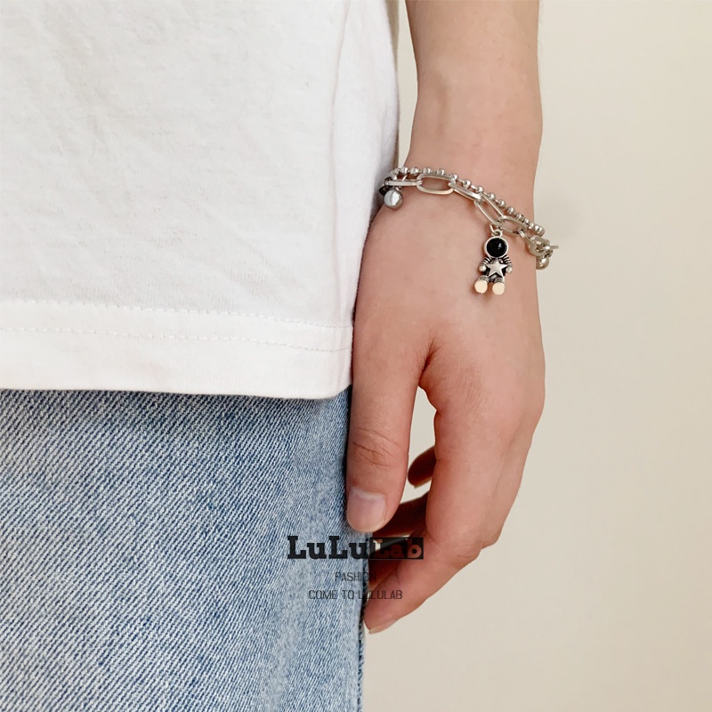 Vòng Tay Hai Lớp Mặt Hình Phi Hành Gia / Ngôi Sao Cho Cặp Đôi [LuLulab]
