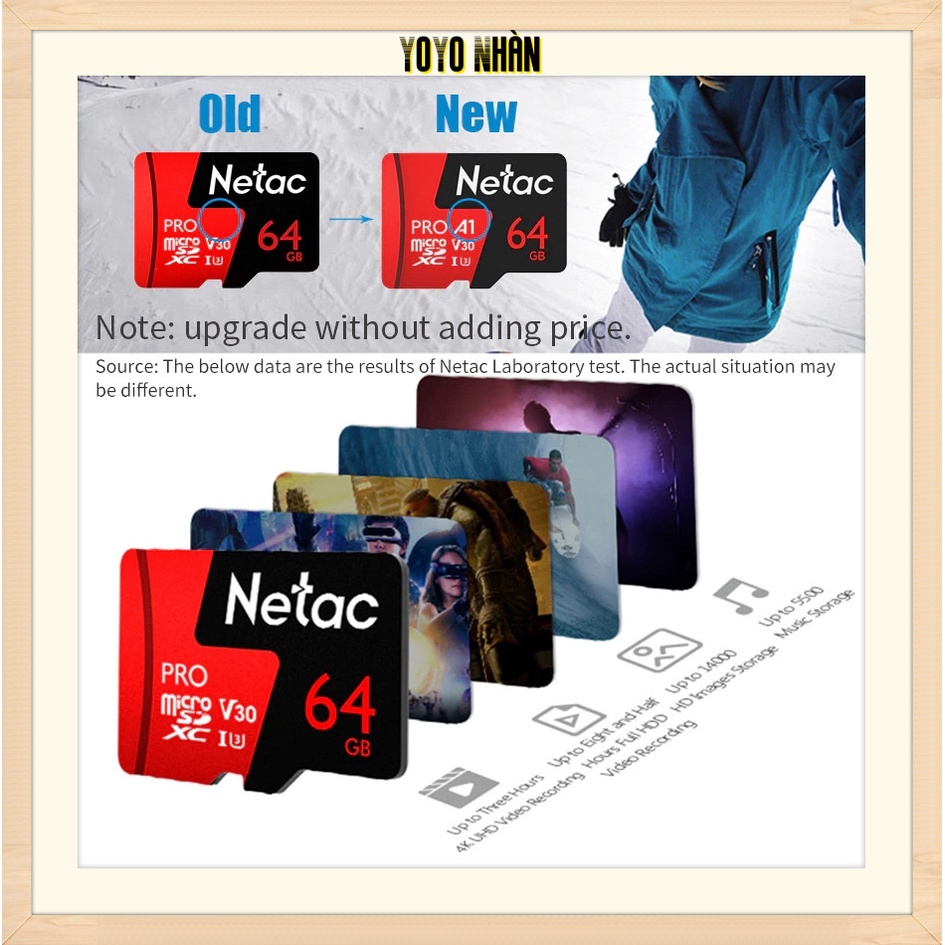 Thẻ Nhớ Tf Netac Dung Lượng  8g 16g 32g 64g Đa Năng