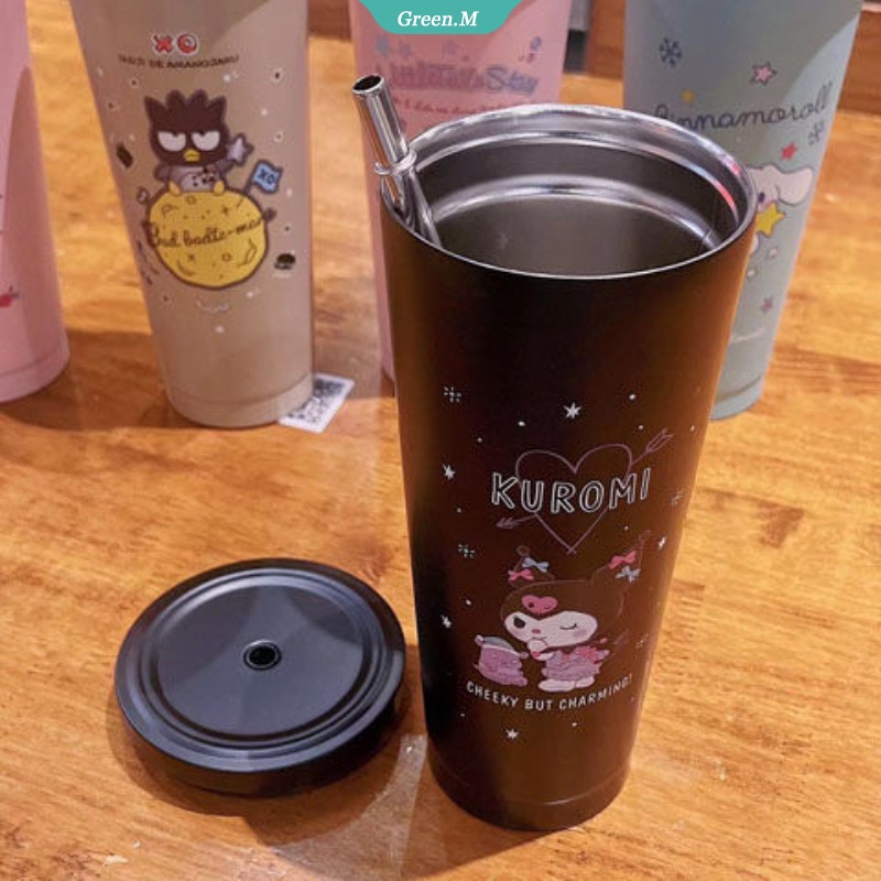 Bình Nước Giữ Nhiệt 750ML Hình Sanrio Hello Kitty Kuromi My Melody Cinnamonroll Dễ Thương