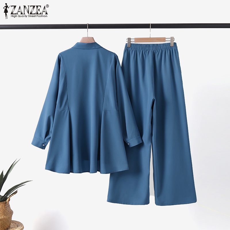 Zanzea Set Quần Dài Và Áo Thun Cộc Tay Thời Trang Nữ