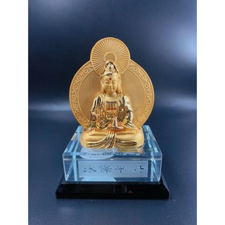 (Ưu Đãi Mua 1 Tặng 2 ) Tượng Phật Bà Quan Âm Có Đế Làm Thủy Tinh Mang Sức Khỏe, Tiền Tài Cho Gia Chủ