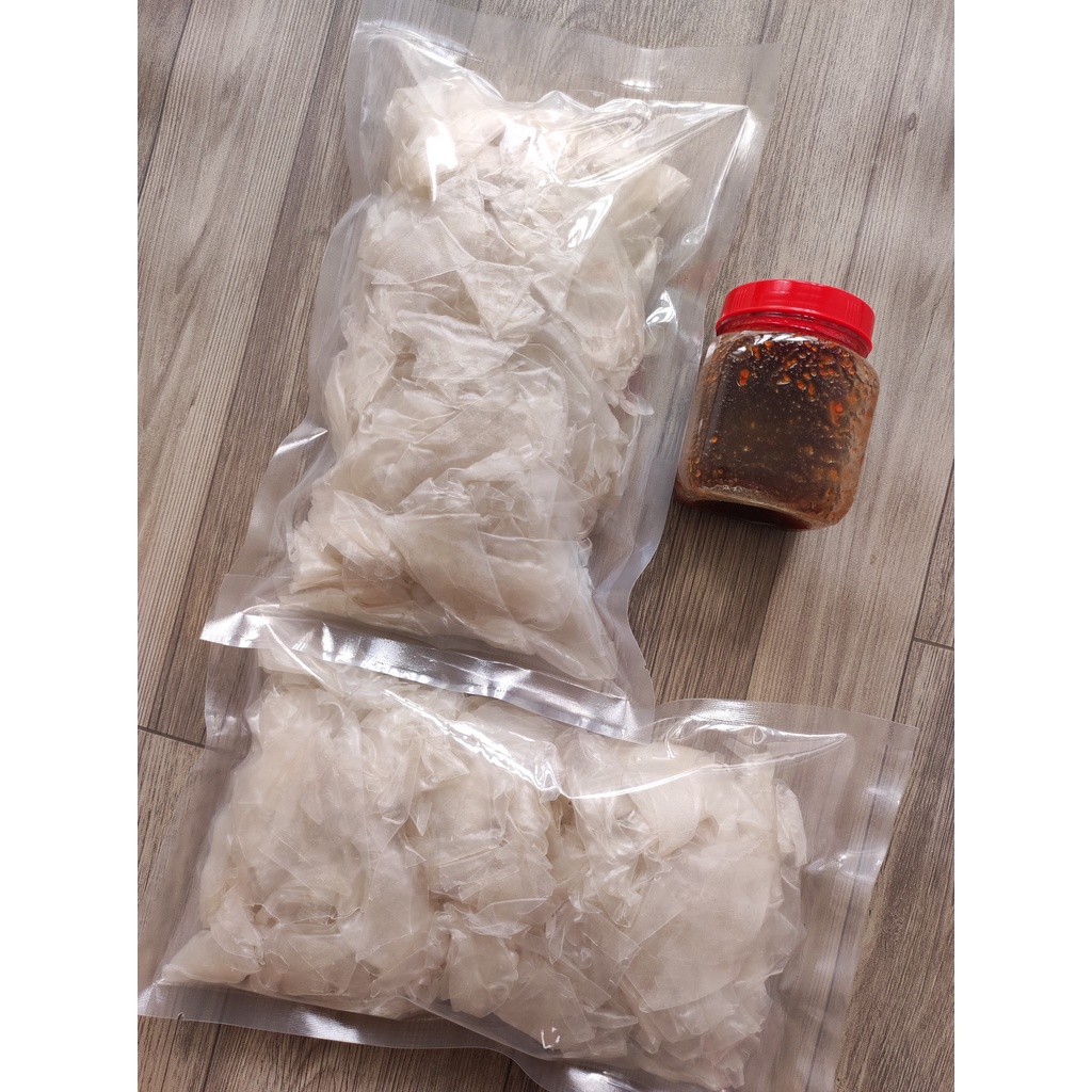 [1kg PS xốt me] | Combo 1kg bánh tráng phơi sương + hủ xốt me | Bánh tráng phơi sương chấm xốt me | Chợ Cô Thu