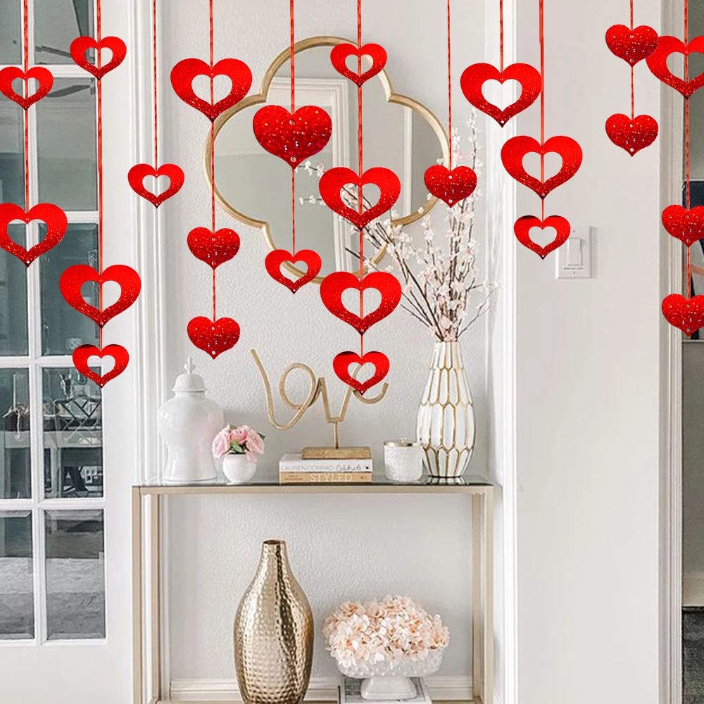 Set 100 Phụ Kiện Trang Trí Bong Bóng Hình Trái Tim Lấp Lánh DIY