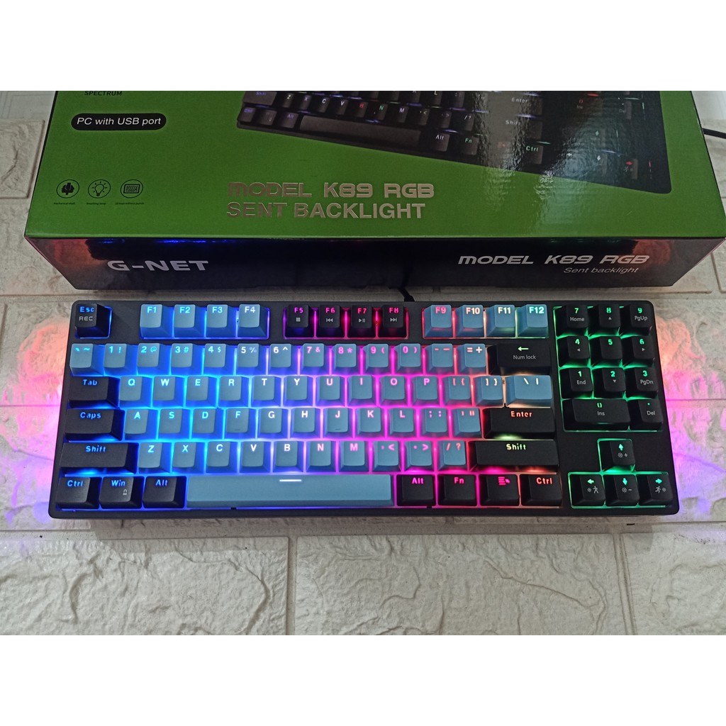 Phím Cơ Gnet K89 RGB mix màu