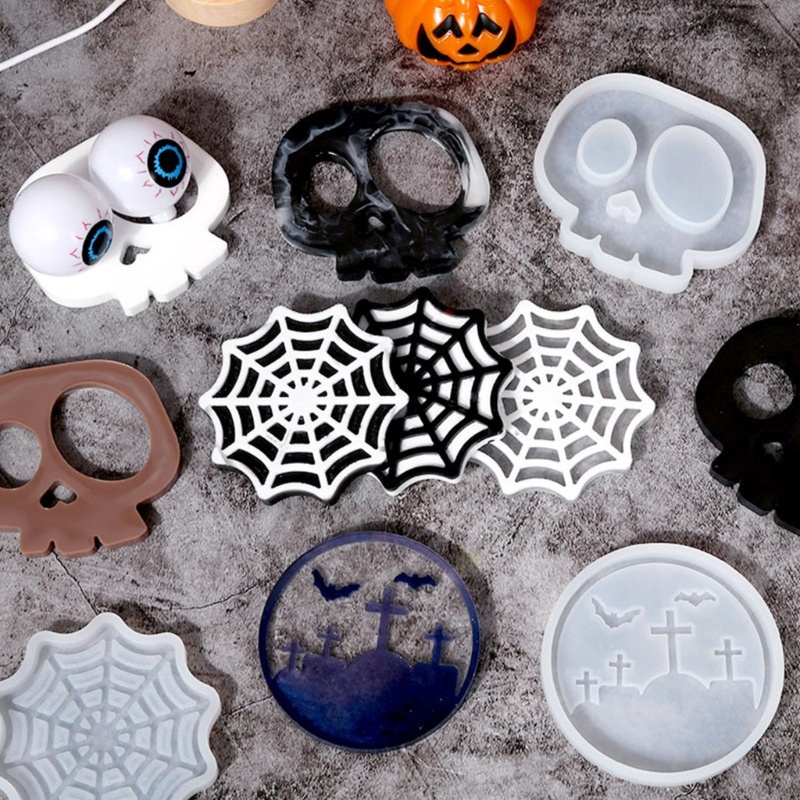 Khuôn Silicone Làm Ấm Trà Bằng Nhựa Epoxy Hình Ấm Trà Cho Dịp Halloween