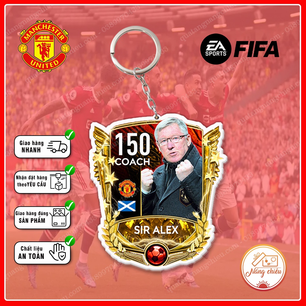 Móc khóa Sir Alex Ferguson, thẻ cầu thủ bóng đá - Thiết Kế với mọi cầu thủ ☘️MÓC KHÓA THẺ CẦU THỦ☘️