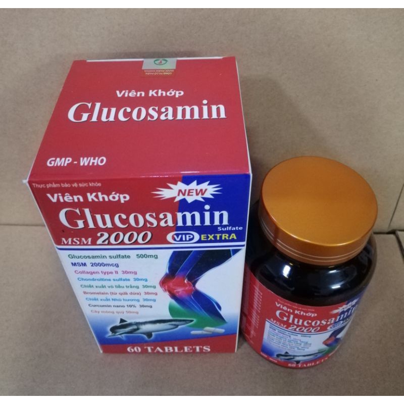 Viên xương khớp Glucosamin MSM 2000. Hộp 60 viên.