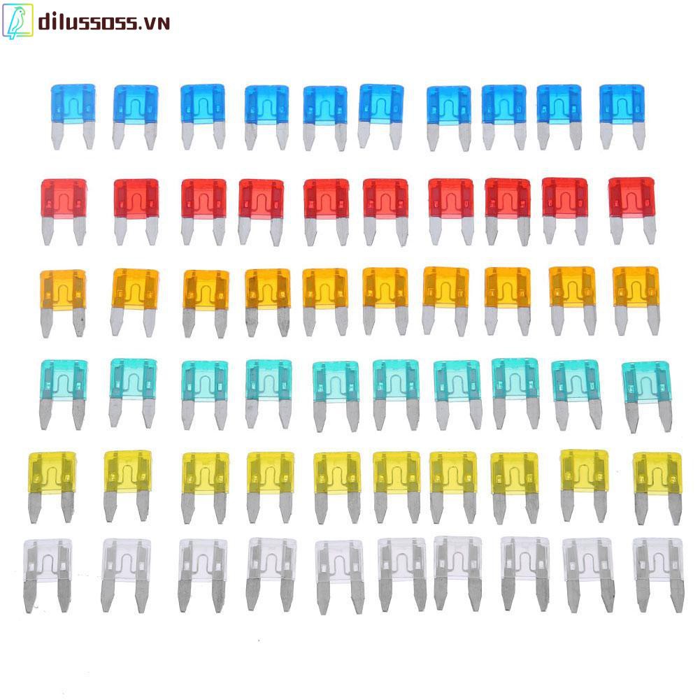 Set 60 lưỡi cầu chì 5a 10a 15a 20a 25a 30a cho xe ô tô chất lượng cao