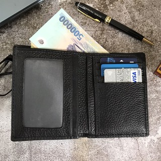 Ví Da Nam Da Bò Thật 100% Đốt Không Cháy ( Ví Dáng Đứng)