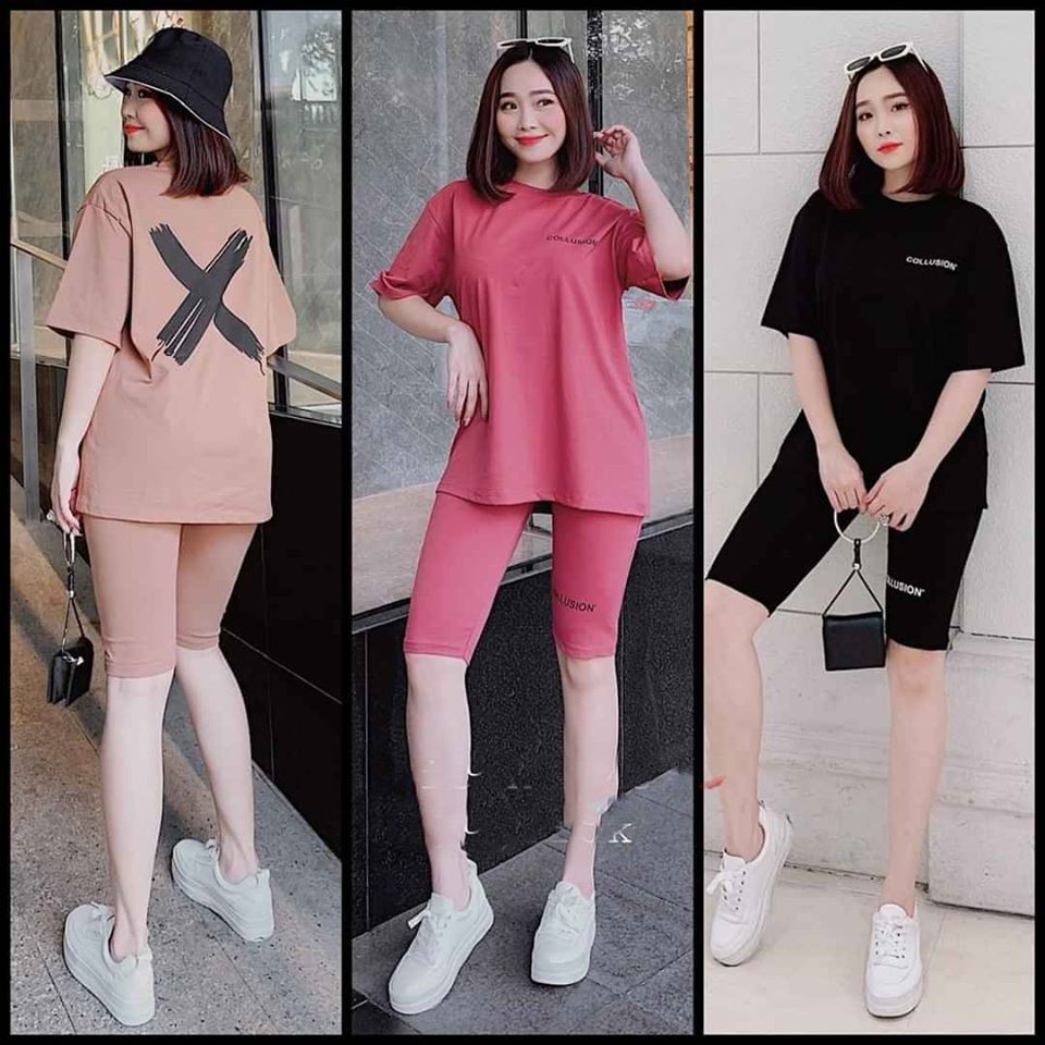 Đồ bộ nữ mặc nhà chất liệu vải thun Cotton 100%, 3 size, 45-80kg vừa, Hình Chữ X | BigBuy360 - bigbuy360.vn