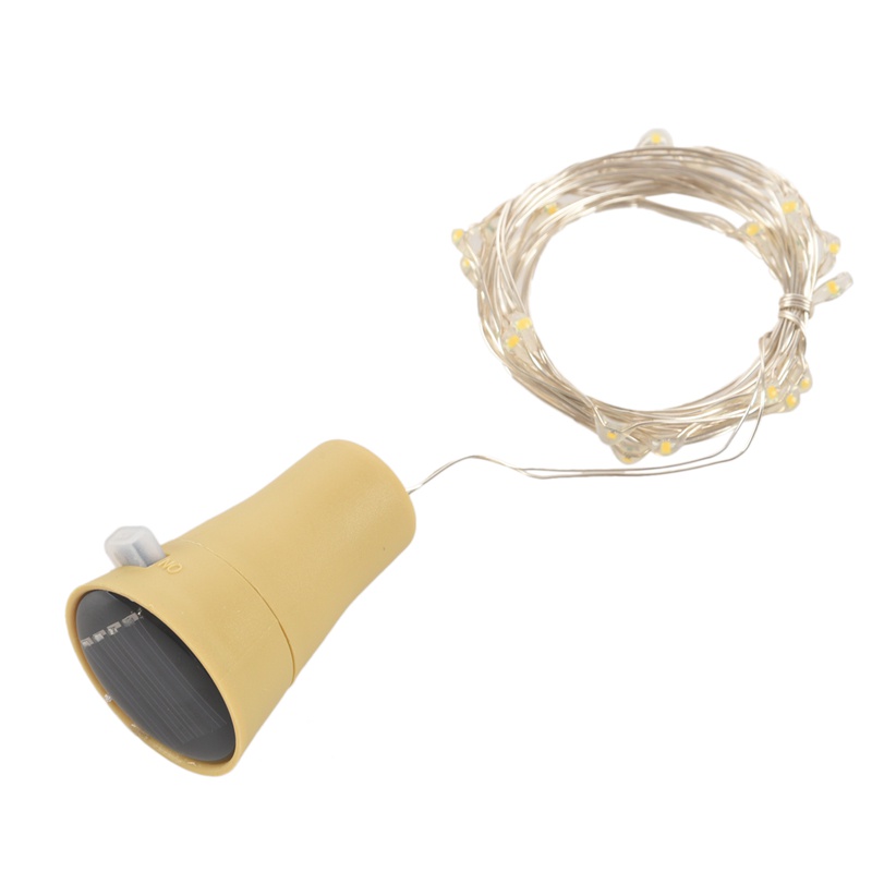 1 dây đèn LED 20 bóng dài 2m hình nút bần dùng năng lượng mặt trời trang trí chai rượu