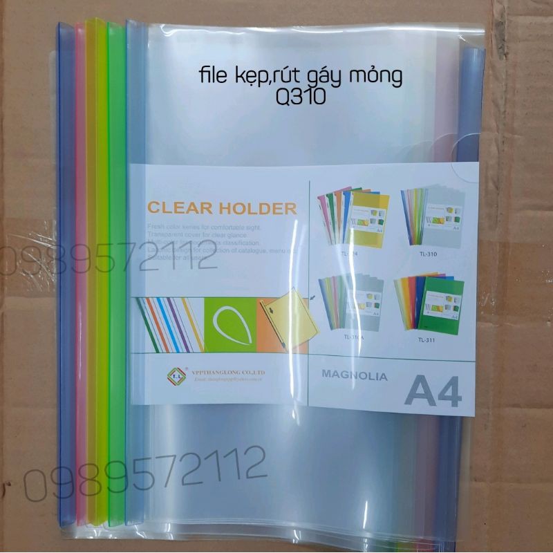 10 cái rút gáy-file rút gáy kẹp tài liệu trong mỏng.