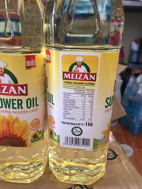 Dầu ăn mêizan hướng dương 1l