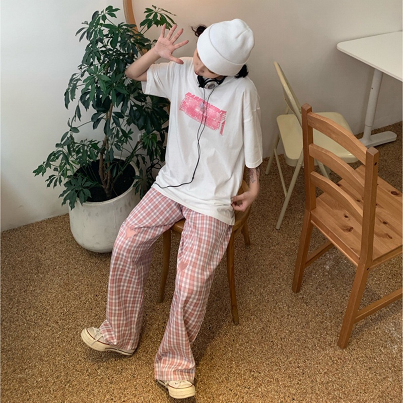 Quần ống rộng Sọc Caro 3 Màu Sắc Thời Trang Cao Cấp Cho Nữ