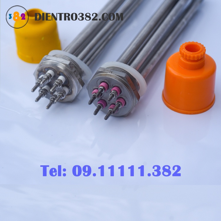 Thanh nhiệt phi 48, điện trở cục ren phi 48 inox 304 đun nước