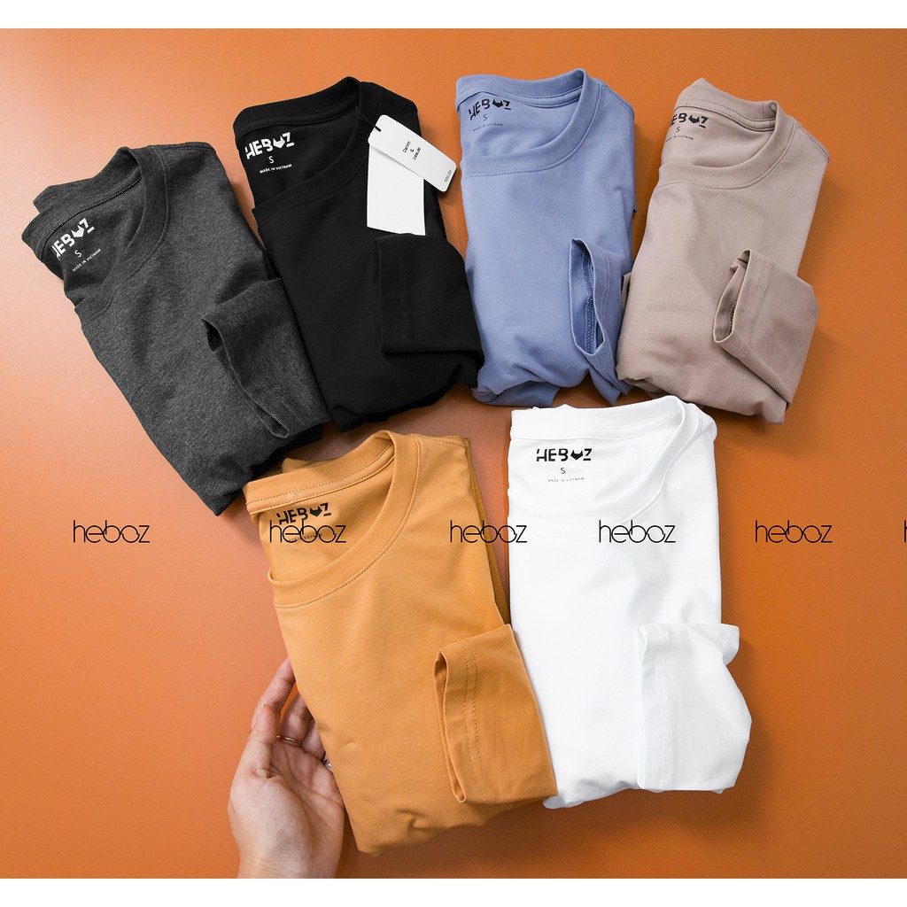 Áo thun dài tay nam HEBOZ trơn 6M( 6 màu), vải Thun COTTON cao cấp, nhẹ mát - 00000361 | BigBuy360 - bigbuy360.vn