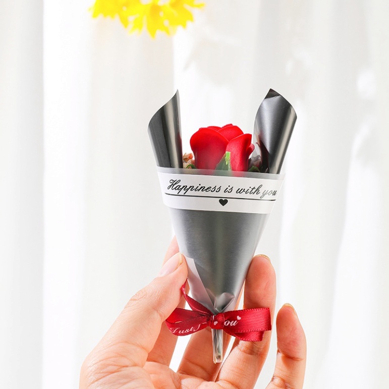 Đồ trang trí bánh sinh nhật  Bó hoa hồng mini trang trí bánh