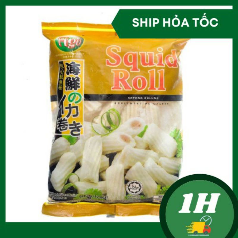 [NOWSHIP _SG]500gr CHẢ MỰC XOẮN CHUẨN HÀNG LOẠI 1 NHẬP KHẨU HIỆU FIGO