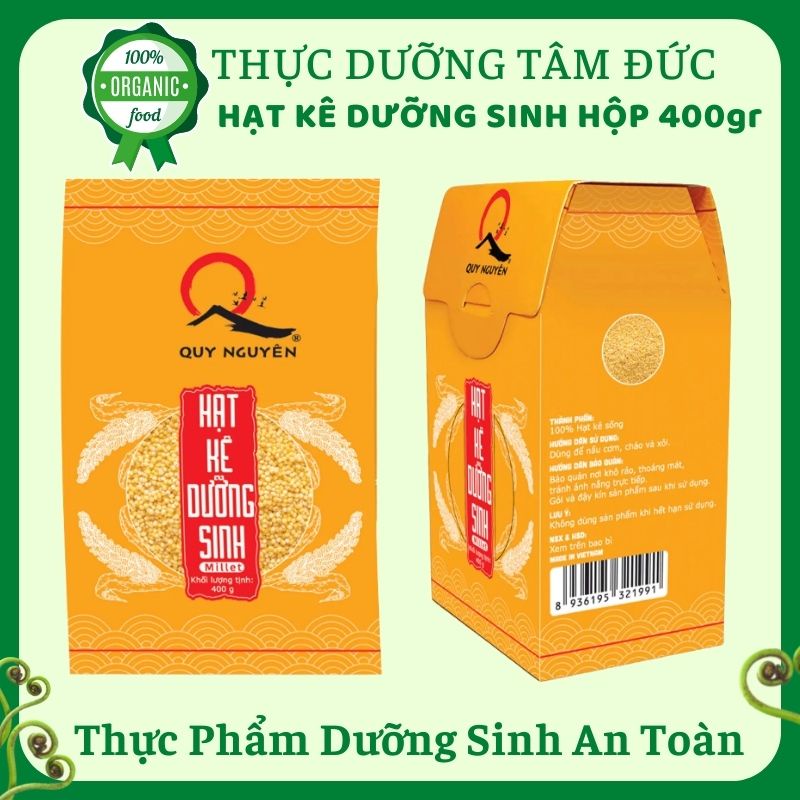 Hạt kê dưỡng sinh Quy Nguyên chùa Long Hương hộp 400g