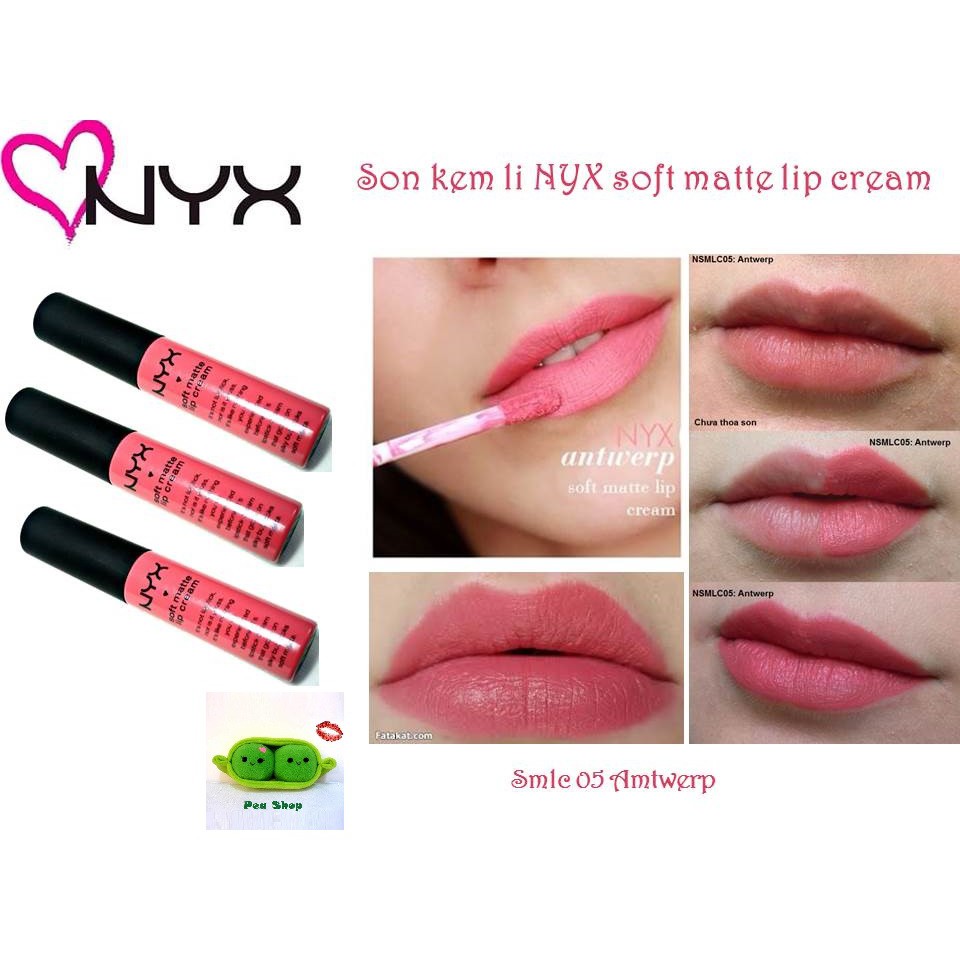 Son kem NYX Soft Matte Lip Cream - SMLC 05 Antwerp 4.7ml - màu hồng cam