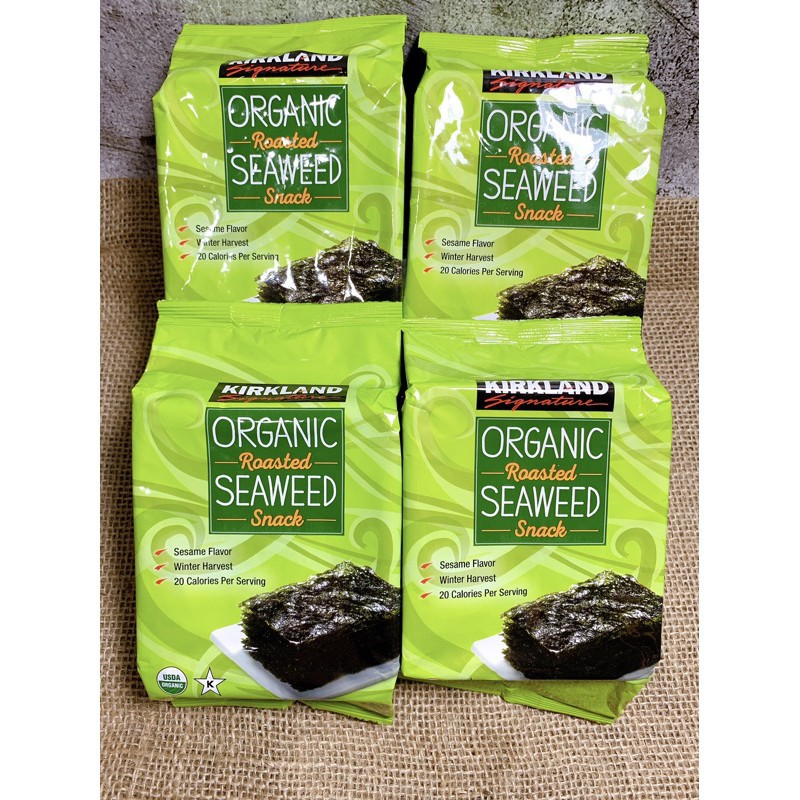 Rong biển sấy khô ăn liền Kirkland Organic Seaweed 17g