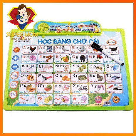 🔥SALE SHOCK🔥 Bảng Chữ Cái Phát Âm Thông Minh 9 Chủ đề cho bé tập đọc