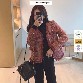 Áo khoác dạ , áo dạ nữ đỏ