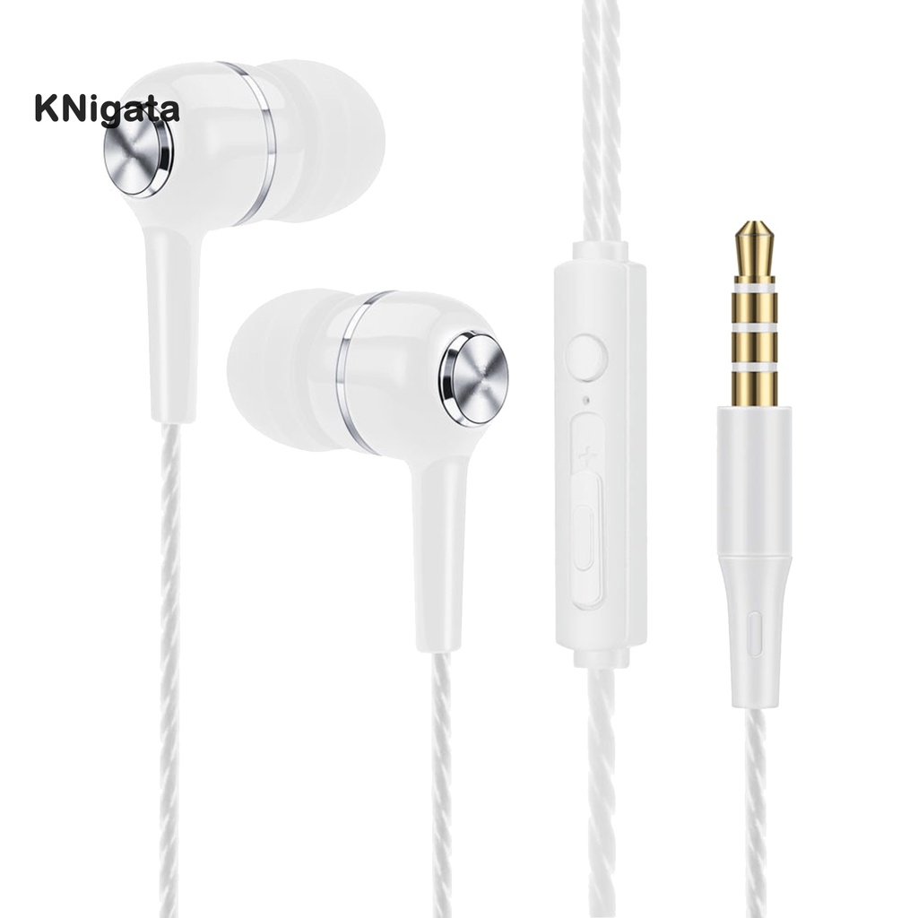 KN* Wired Microphone Earphones Heavy Bass In-ear Universal Mobile Phone Game Earplug