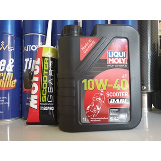 Combo nhớt tay ga : Liqui Moly Scooter Race 10w40 + Láp Motul