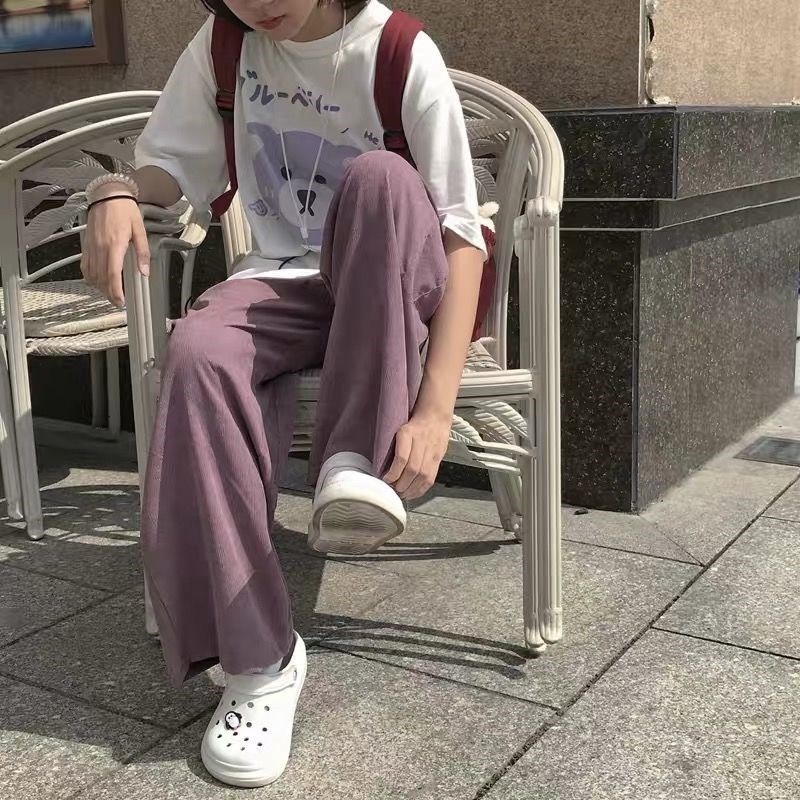 Fashionable Plain Color Long Pants For Women