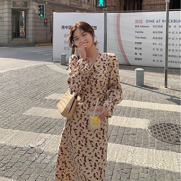 Váy Trắng Hoa TTLS130 Váy Hoa Nhí Dài Tay Phong Cách Hàn Quốc Size S/M Kèm video tự quay | BigBuy360 - bigbuy360.vn