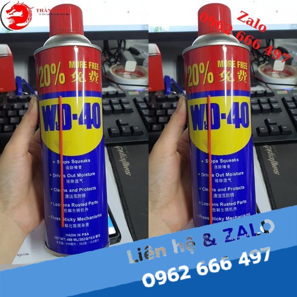Chai xịt chống rỉ sét, bôi trơn WD-40