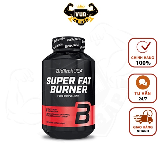 Giảm Cân Đốt Mỡ Super Fat Burner BiotechUSA Hộp 120 Viên