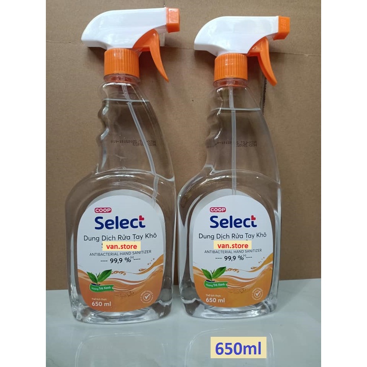 Dung Dịch Rửa Tay Khô Sạch Khuẩn Coop Select 650ml / On1 650ml