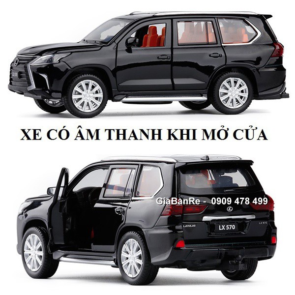 XE MÔ HÌNH KIM LOẠI LEXUS LX570 - JK - TỈ LỆ 1:32 - MỞ 4 CỬA  - ĐEN - 9778.1