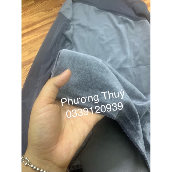 Áo Nhung Giữ Nhiệt Nữ Phối Tay