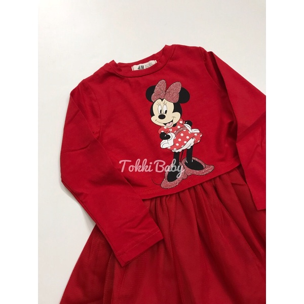 Váy tutu cho bé gái hình Mickey đỏ