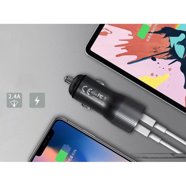 Củ sạc điện thoại trên ô tô 2 cổng Cốc sạc xe ô tô 2 cổng USB, ổ cắm củ sạc điện thoại ipad trên xe hơi, Tẩu sạc xe hơi | BigBuy360 - bigbuy360.vn