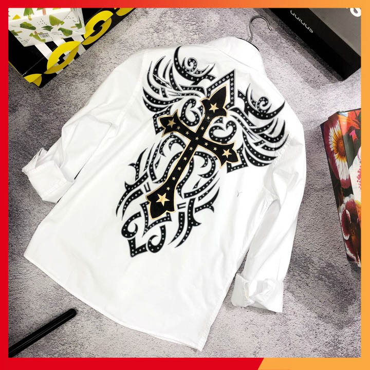 Áo sơ mi nam body họa tiết phản quang cao cấp chất cotton lụa SMKONF0506 - TRẮNG | BigBuy360 - bigbuy360.vn