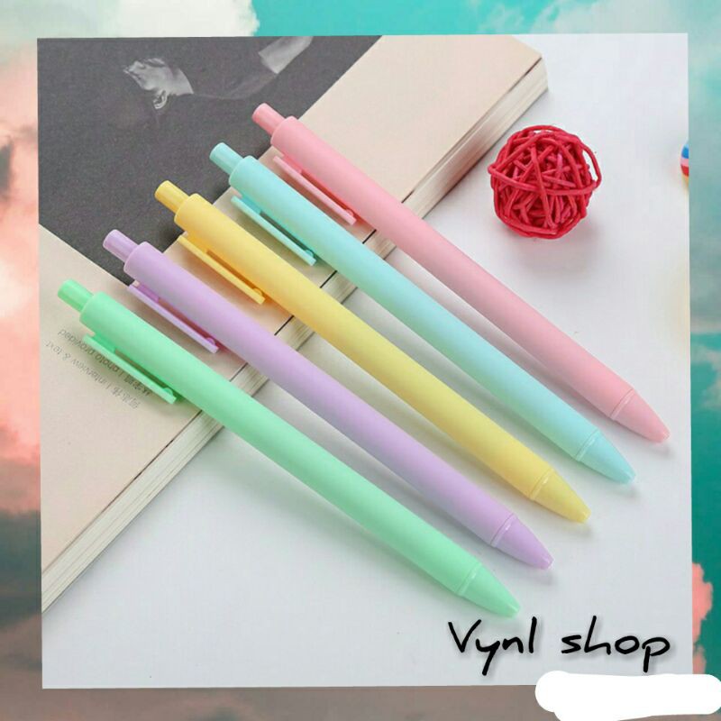 [ Phá Giá] bút nước bấm hàn quốc màu pastel siêu dễ thương