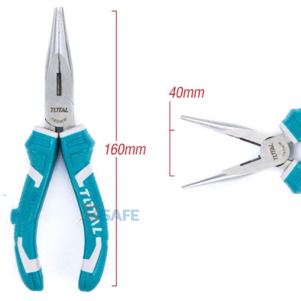 Bộ 3 kìm đa năng TOTAL THT1K0301 Kềm cắt kềm răng điện kềm mũi nhọn thép CrV siêu cứng bền cắt kẹp tuốt dây điện cáp kẽm