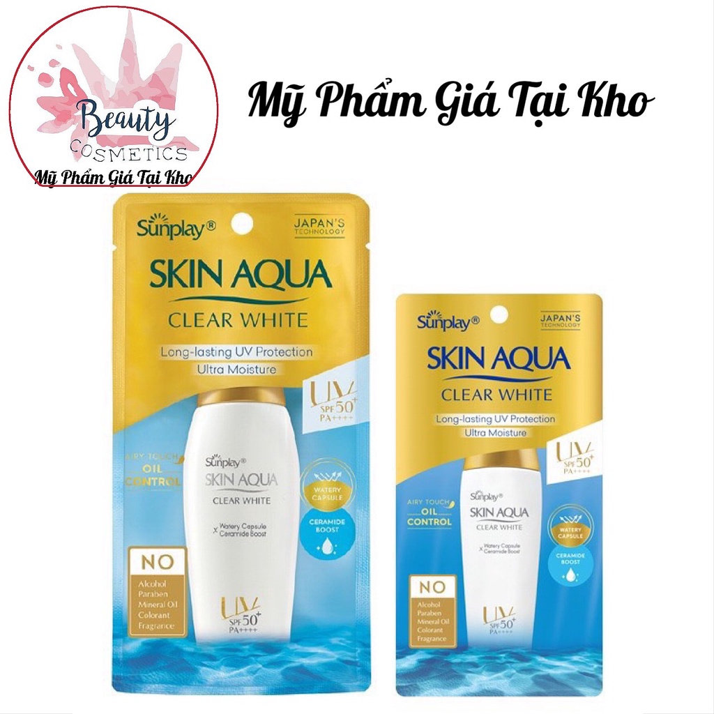 Sữa Chống Nắng Dưỡng Da Trắng Mịn Sunplay Skin Aqua Clear White SPF50+ PA++++ 25g và 55g