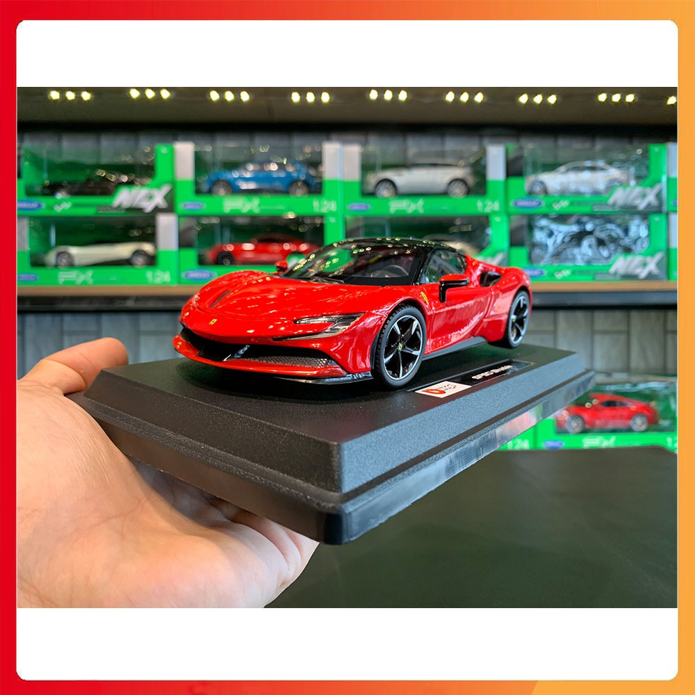 Mô hình xe Ferrari SF90 Stralade tỉ lệ 1:24 Bburago bản full