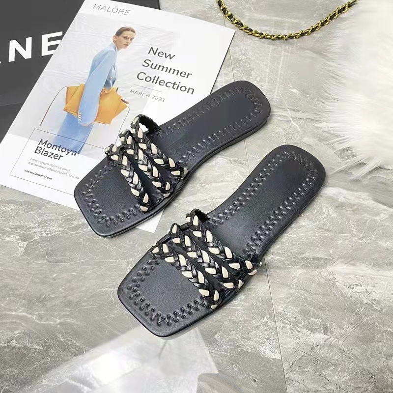 Dép Quai Ngang Đế Mềm Phong Cách Hàn Quốc Thời Trang Mùa Hè Cho Nữ CHZK054