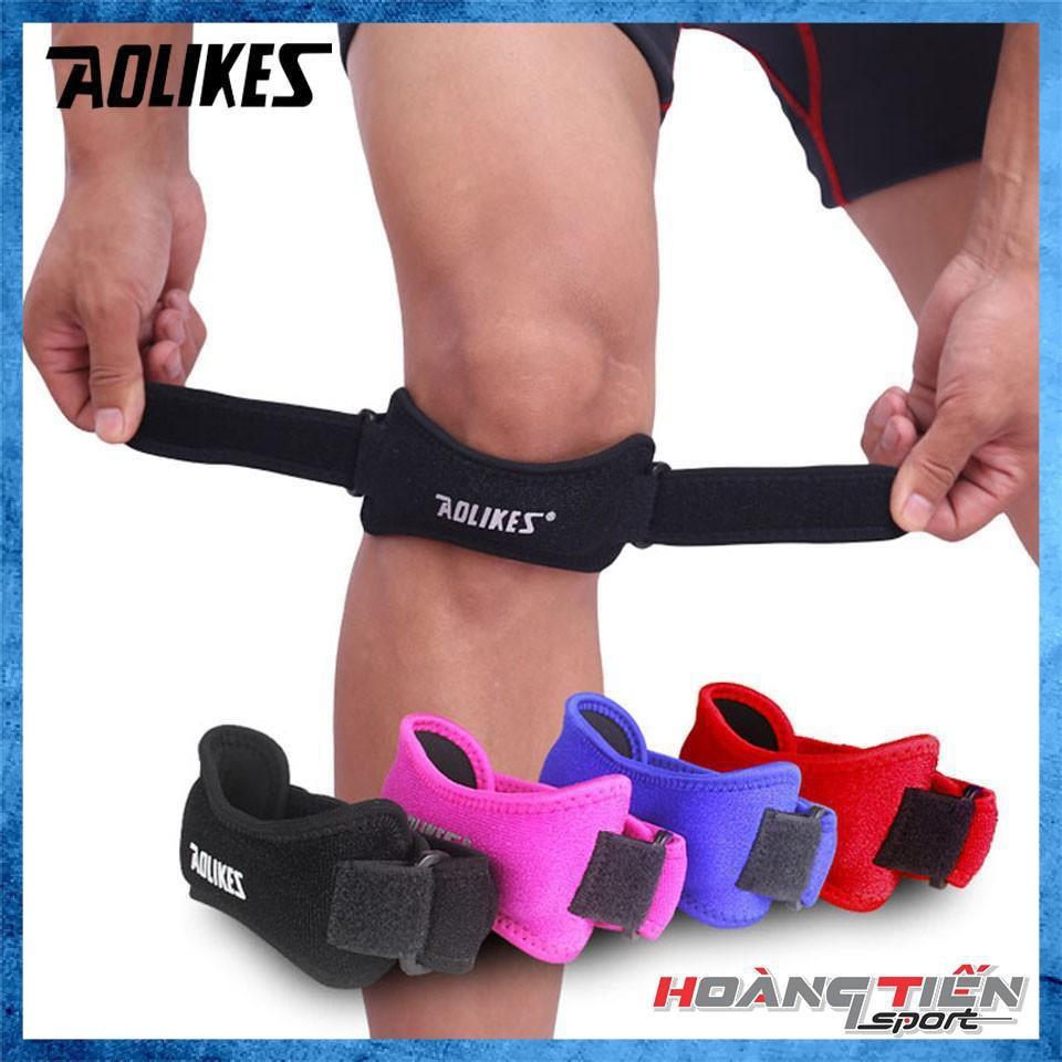 Đai đầu gối Aolikes al 7919 có đệm hơi silicone thoáng khí bó ống khớp băng cuốn bảo vệ quấn gym thể thao yoga