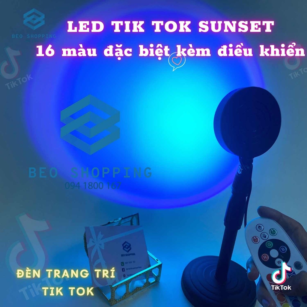 Đèn CẦU VỒNG HOÀNG HÔN Sunset Rose 4 màu, sunrise, sun light, rainbow tiktok, quay video
