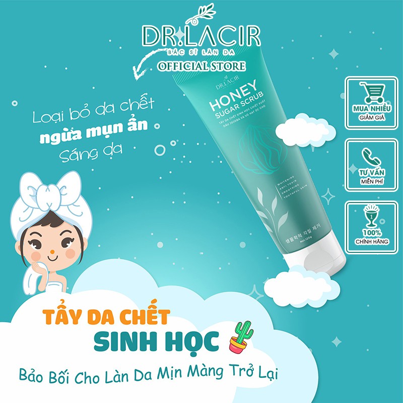 Tẩy Da Chết Sinh Học HONEY SUGAR SCRUB Dr Lacir 120ml DR04