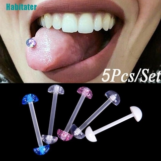 Set 5 Khuyên Lưỡi Bằng Acrylic Mềm Mại